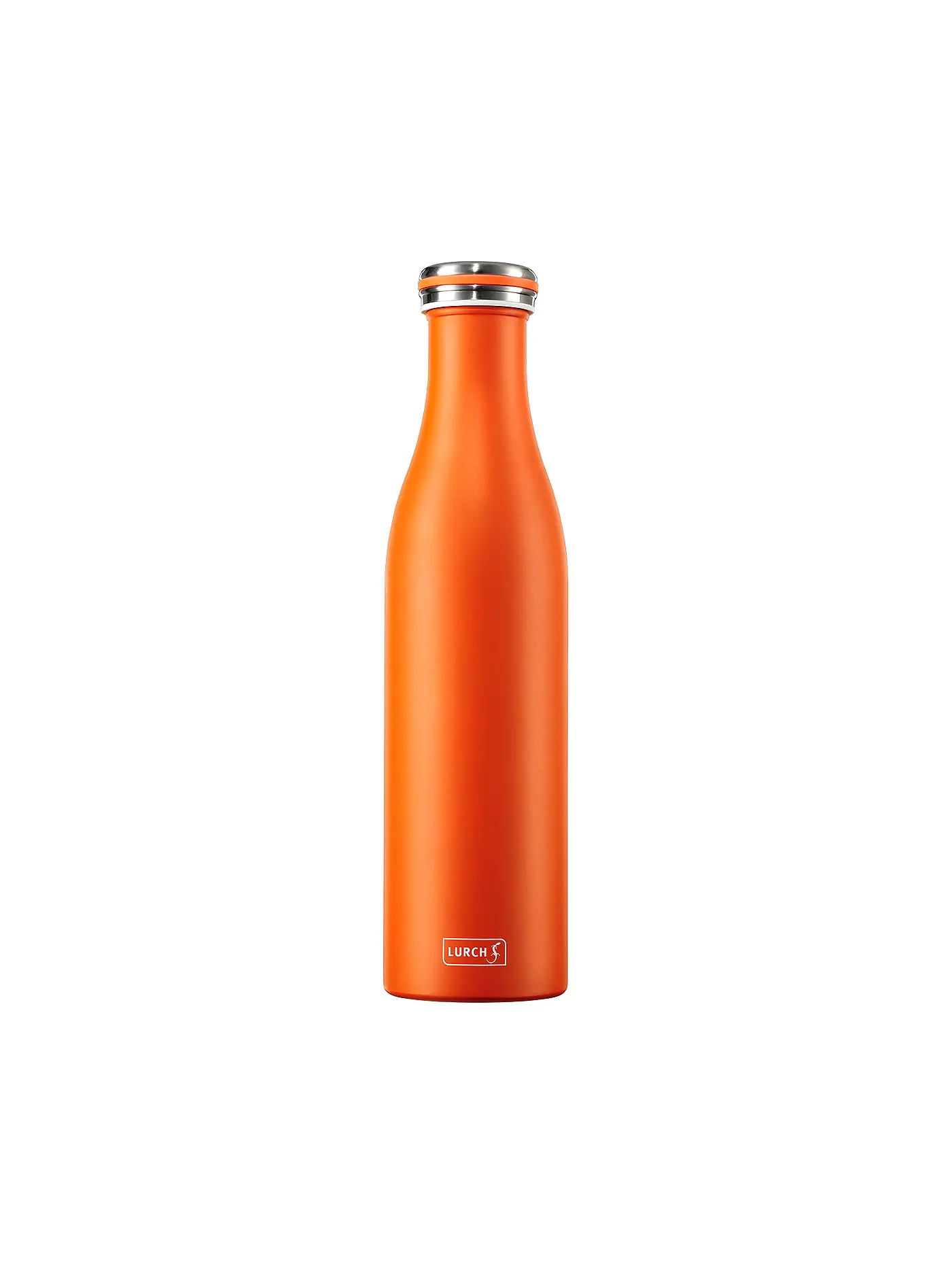 LURCH | Isolierflasche - Thermosflasche Edelstahl 0,75l Pearl Green | orange